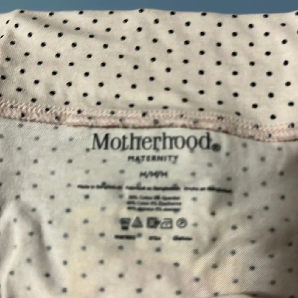 *HP* MOTHERHOOD MATERNITY POLKA DOT PANTY: PINK/BLACK: NEW WITH TAGS: SIZE M